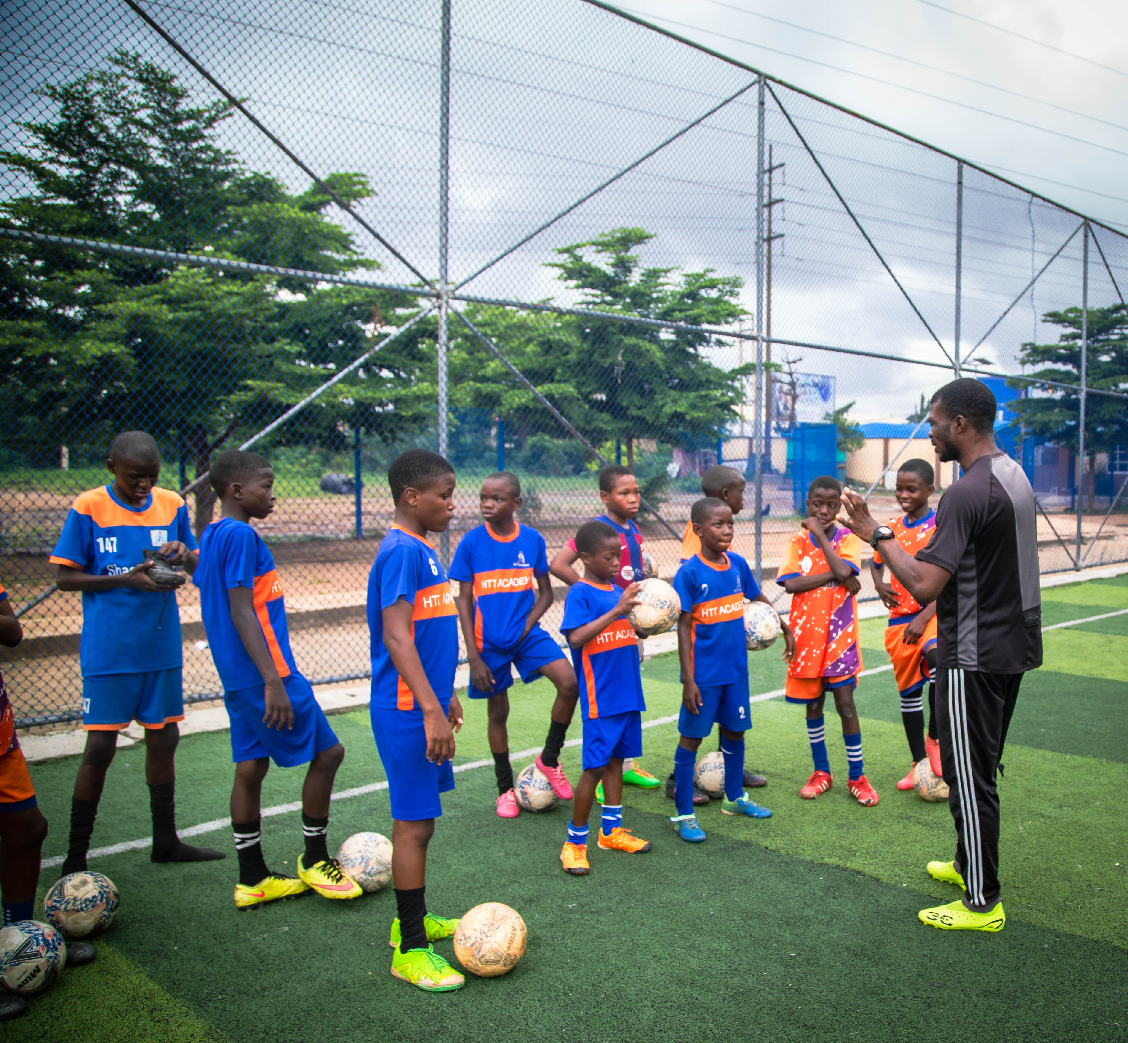 HTT Academy players during a training session